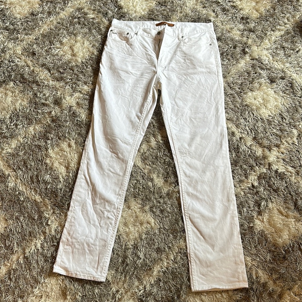 Michael Kors slim fit white jeans